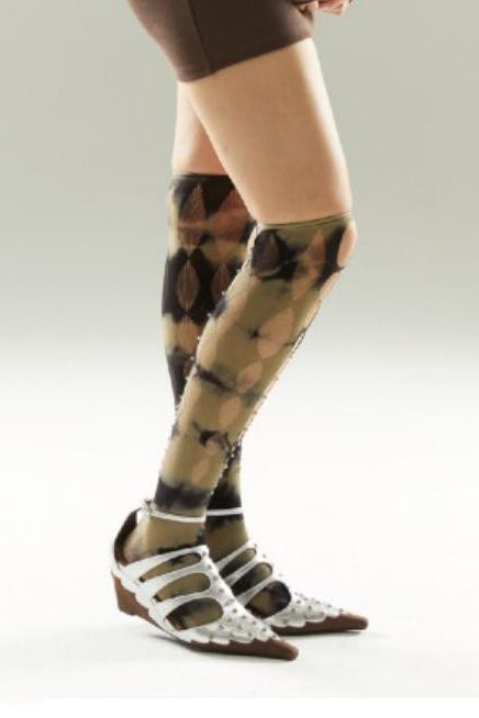 Rui Zhou 24 Autumn and Winter Tie-Dye Over-the-Knee Socks RUI-RAW24JW03S-SWCH Sage&Onyx Sage&Black RAW24JW03